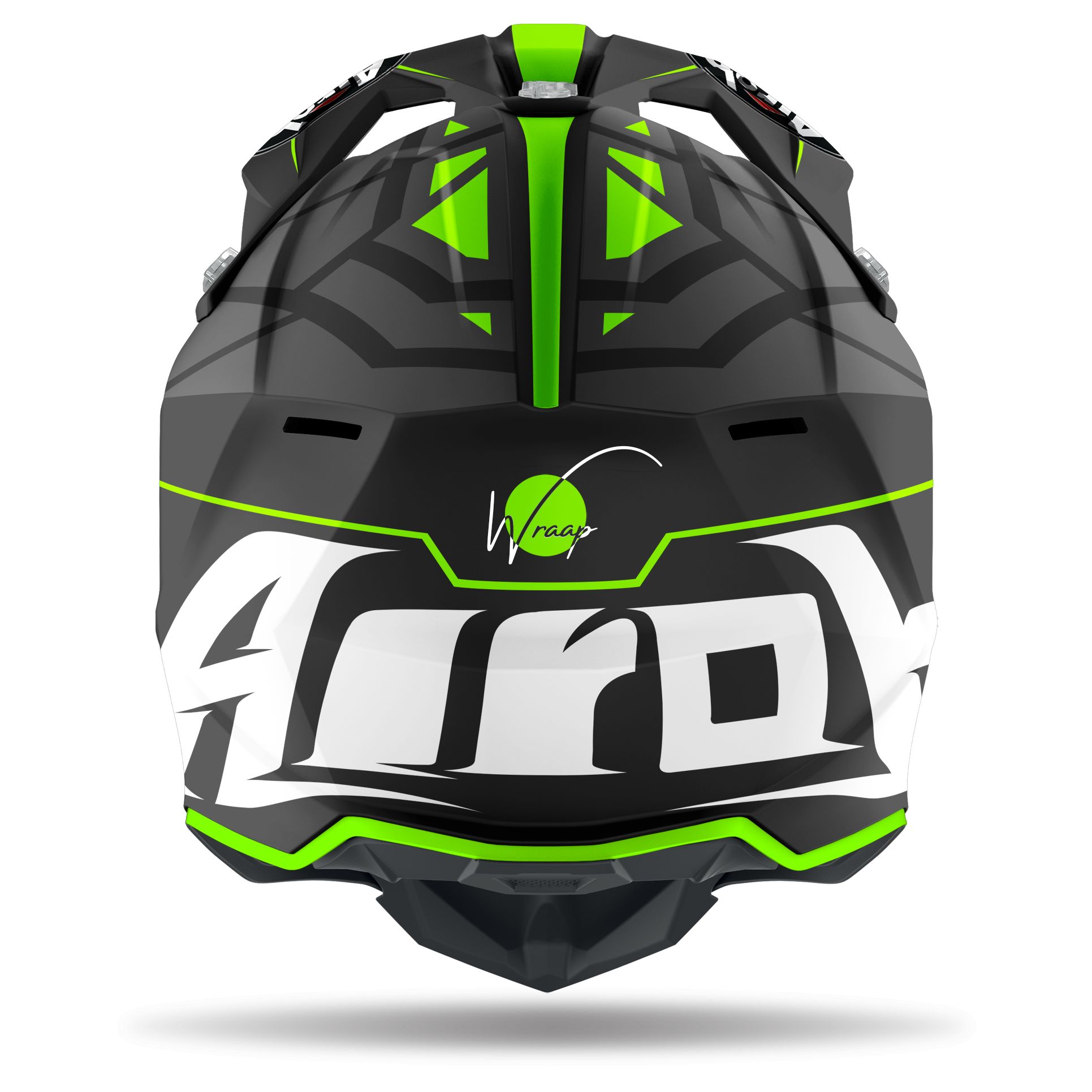 Casco de motocross Airoh WRAAP - MOOD - GREEN MATT 2021 - Cascos off